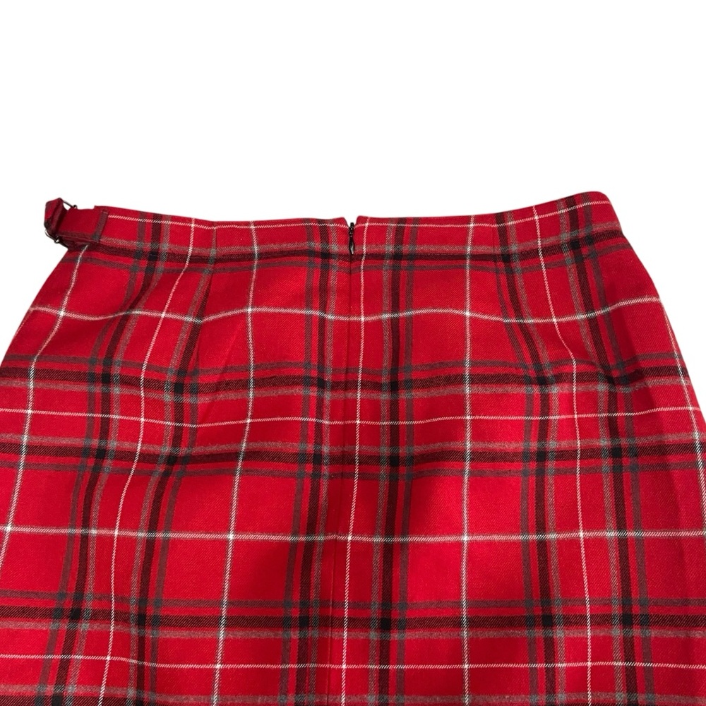 Crazy Horse Plaid Long Red Black Lightweight Maxi Skirt - Women’s 10 - Picture 7 of 9